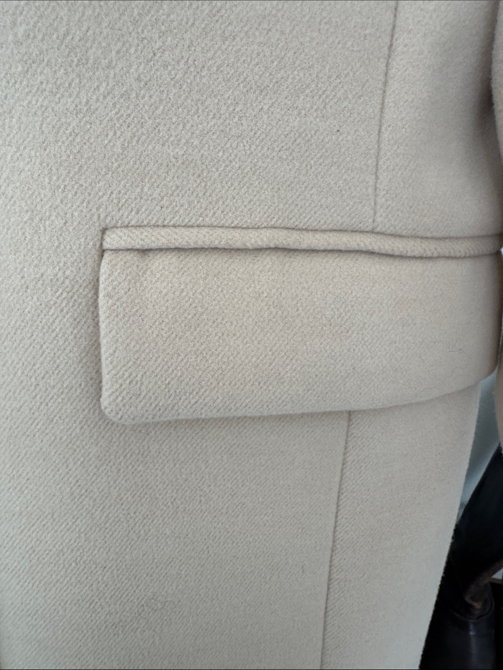 Banana Republic Double-Breasted Pea Coat in Beige with Gold Buttons - Picture 5 of 8